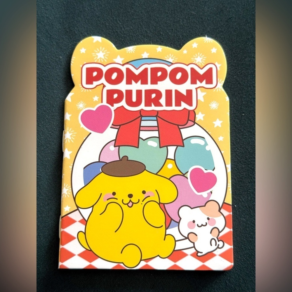 Sanrio Pompompurin Themed Small Notebook- Great for writing notes and list